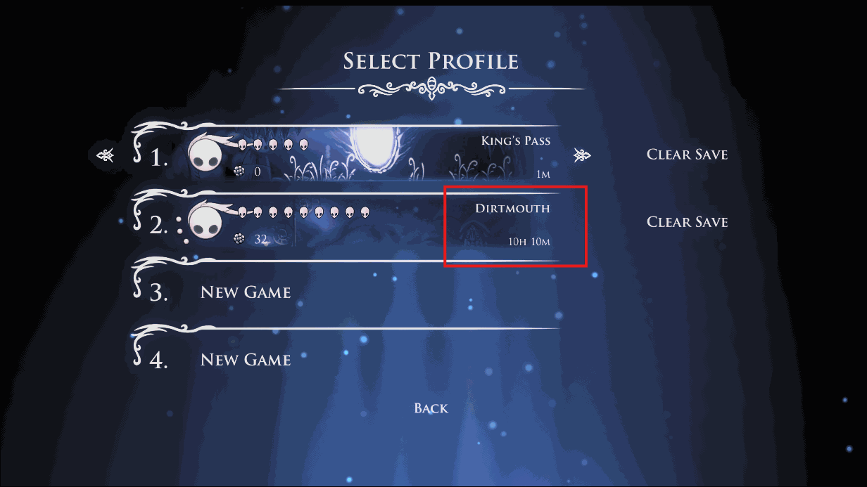 Hollow Knight — Time Sheet
